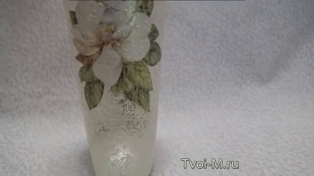 Ваза Большая. Для цветов. Декупаж. Ручная работа, hendmade смотреть онлайн