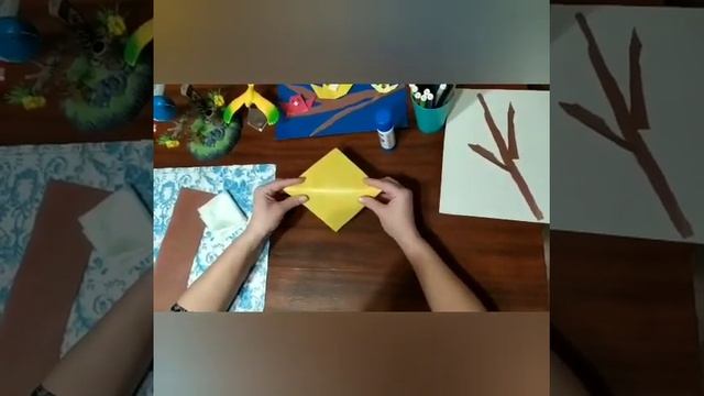 Аппликация «Птичка на ветке» смотреть онлайн