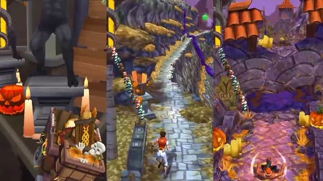 TEMPLE RUN 2 HALLOWEEN ALL MAPS | Spooky Summit Vs Haunted Harvest Vs Spooky Ridge | Temple Run Gam смотреть онлайн