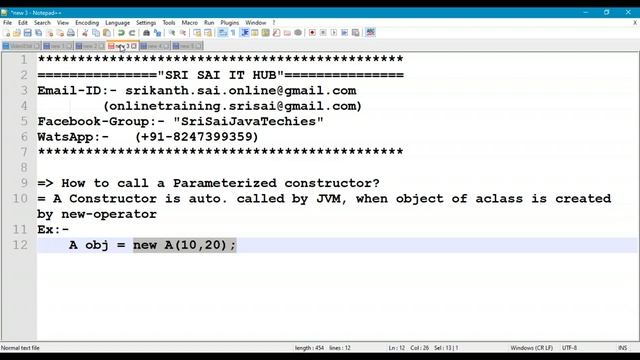 8. Parameterized Constructor in Java Class смотреть онлайн