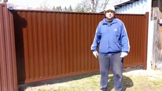 ? Видео отзыв по установке откатных ворот от 03.05.2022 ? от компании Ворота750
