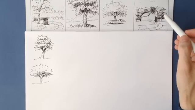 Как рисовать деревья/How to draw trees смотреть онлайн