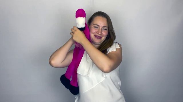 Фламинго мягкая игрушка из натурального меха смотреть онлайн