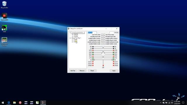 Creating Virtual COM Ports With Com0com