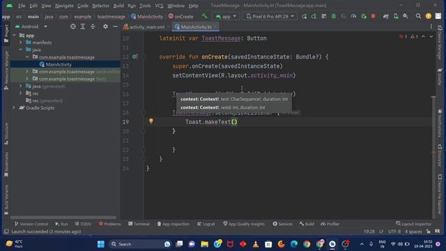 toast message in android studio | how to create Toast Message | Android development to tutorial смотреть онлайн