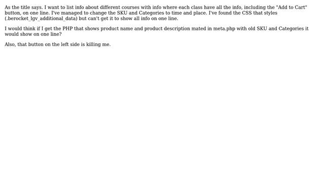 Wordpress: Wordpress Woocommerce product-category info on one line смотреть онлайн