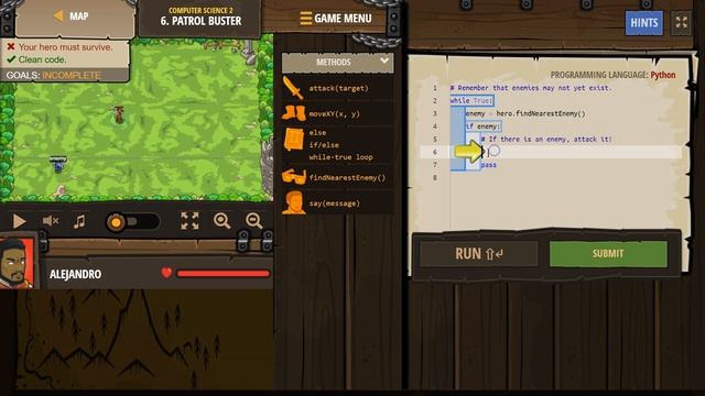 CodeCombat Level 6 Python Computer Science 2 Tutorial with Answers смотреть онлайн