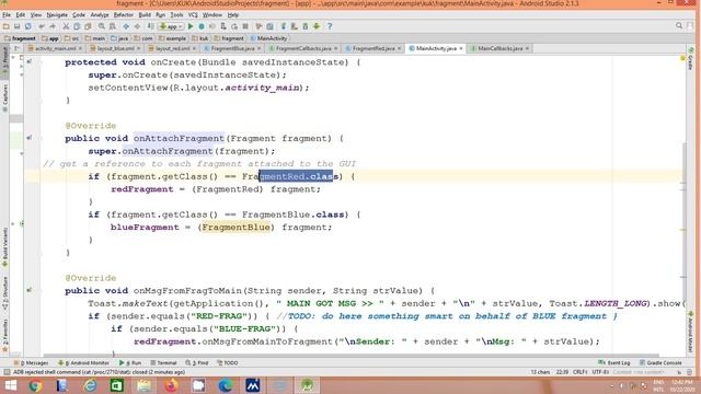 Fragments in Android Studio - Static Binding смотреть онлайн