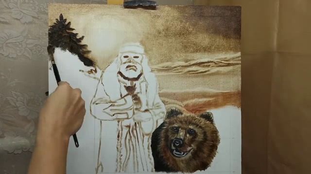 ?"Славянский бог-Велес". Часть-1/по мотивам картины Игоря Ожиганова/Живопись маслом/Марина Бердник смотреть онлайн