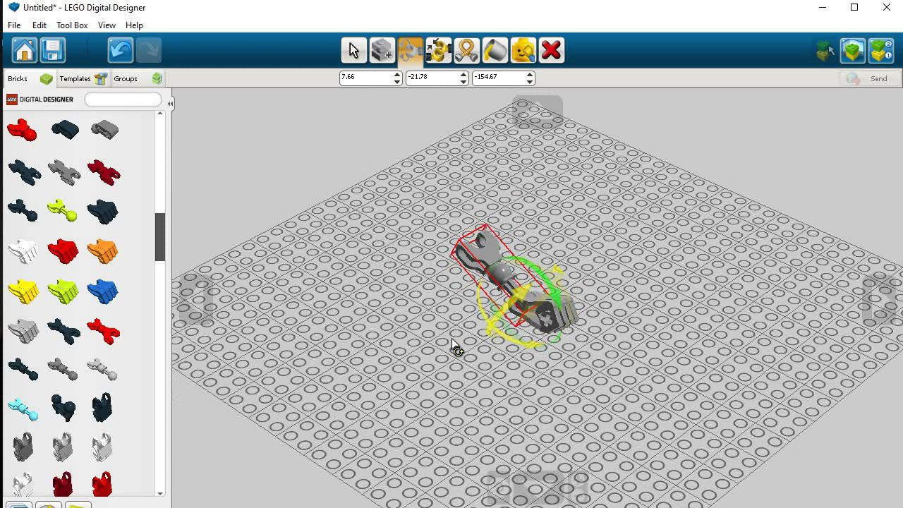 LEGO Digital Designer изгибание шарового соединения и флекс эффект смотреть онлайн