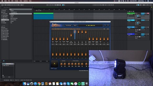 Controlling Lights With Ableton Live (MIDI to DMX - Enttec DMXIS) смотреть онлайн