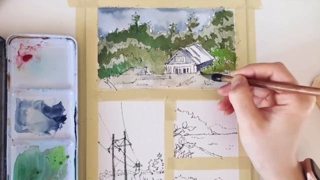 paintwithme\\small sketches 钢笔淡彩入门练习 ❤️Iris смотреть онлайн