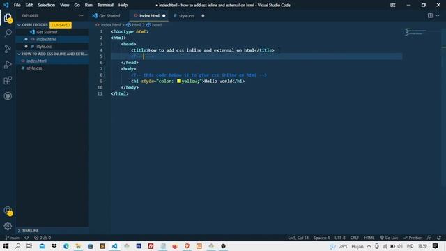 How To Add CSS Inline and External on HTML (2022 TIP!) смотреть онлайн