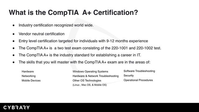 CompTIA A+ 220-1001 Training Course | CompTIA A+ Certification | Lesson 01 of 10 смотреть онлайн
