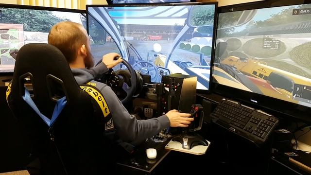 Farming simulator 2017 wheel + joystick, 3x50inch screens смотреть онлайн