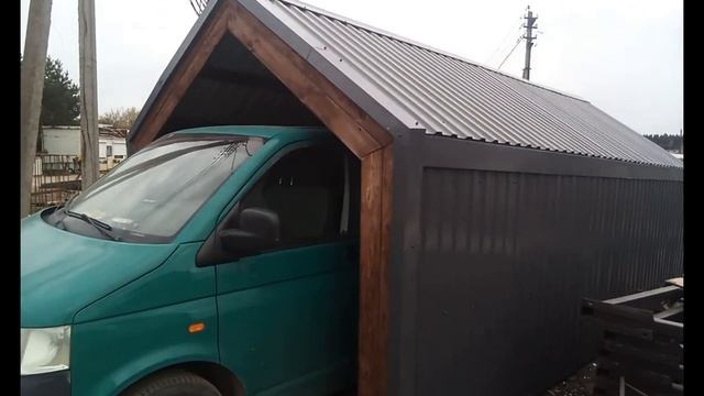 Маленький Гараж- в стиле барн хаус. сарай -хозблок. строим сами.