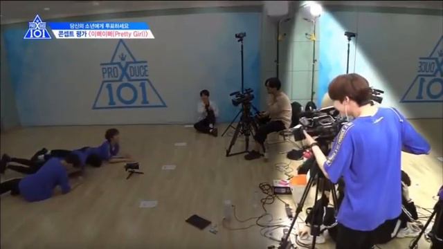 [ENG SUB] PRODUCE X 101 Pretty Girl Team playing around and dancing to MOVE смотреть онлайн