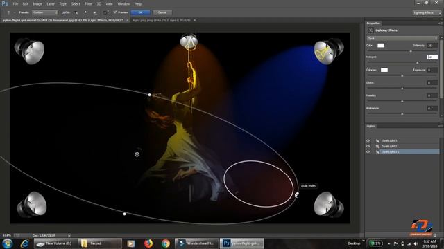 Lighting Effect in Photoshop CS6 || Render Lighting Filter || Color Lights Photoshop смотреть онлайн