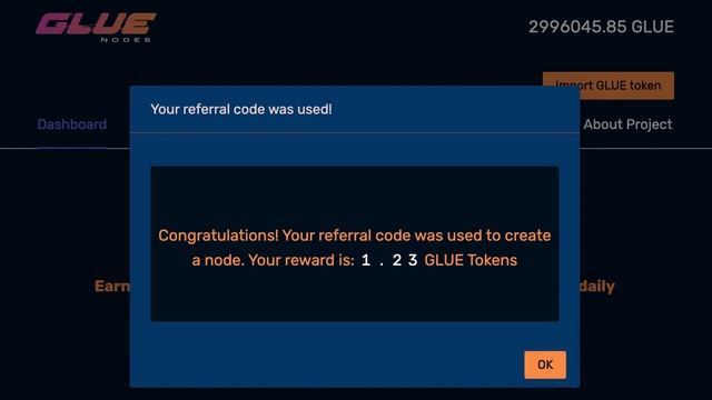 Glue Nodes referral code implemented смотреть онлайн