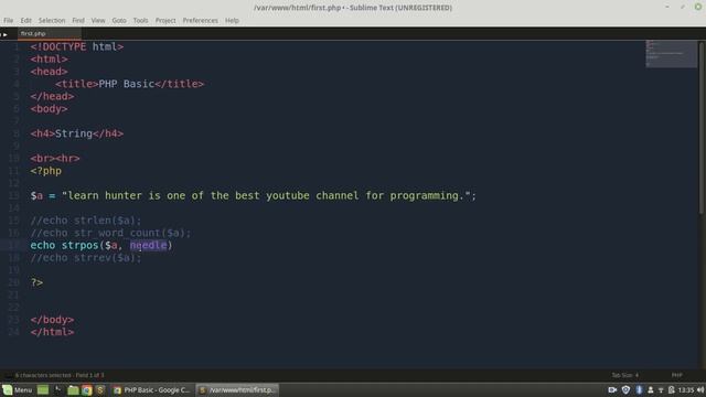 PHP bangla tutorial 2018 part-9 (STRING) смотреть онлайн