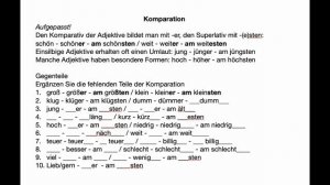 Deutsch B1 I Komparation I Степени прилагательных в немецком языке I Немецкий Б1