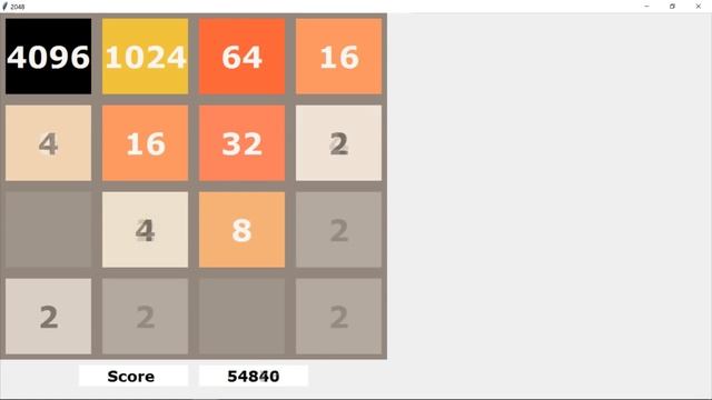2048 solver AI (written in Python) смотреть онлайн