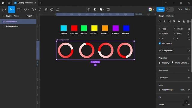 Loading Animation. 7 Colorful Loading Animation in Figma. Figma for Beginner, UI/UX Design. Figma. смотреть онлайн