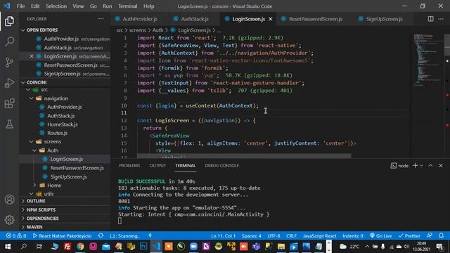 #27 - React Native İle Mobil Uygulama Geliştirme: Formik ve Yup İle Login İşlemleri смотреть онлайн