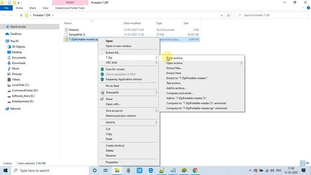 Portable 7-Zip | No Installation Required | Zip/7zip file Extractor смотреть онлайн