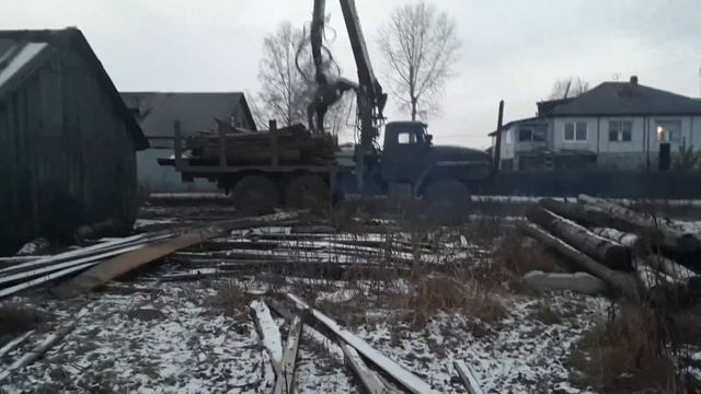 Урал 4320 . Лесовоз одиночка смотреть онлайн