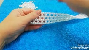 Diy Галстук из бусин Вариант #2. Часть #2.