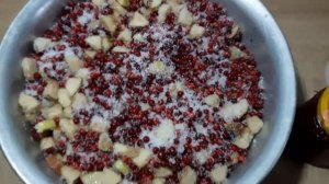 Простые рецепты |  Варенье из брусники с яблоками