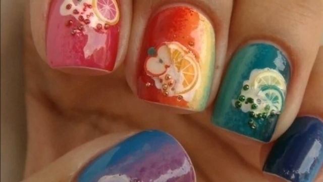 ЛУЧШИЕ ИДЕИ ДЛЯ СОЗДАНИЯ ФРУКТОВОГО МАНИКЮРА. ЛЕТНИЙ МАНИКЮР. смотреть онлайн