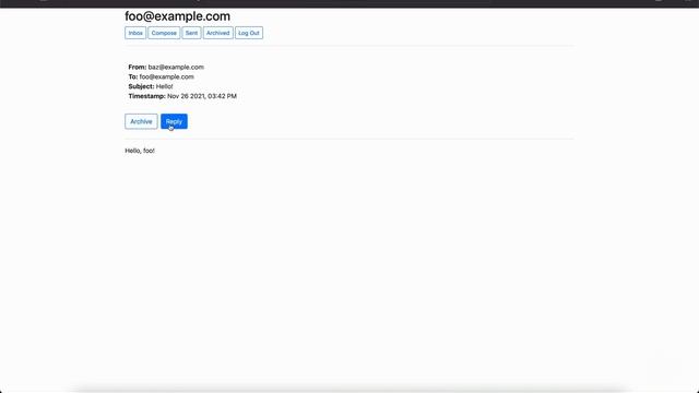 CS50's Web Programming With Python And Javascript Project 3: mail смотреть онлайн