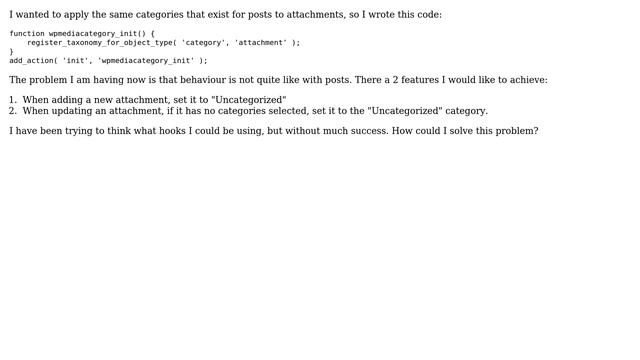 Wordpress: Set the default category of an attachment смотреть онлайн