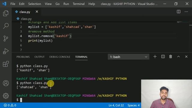 PYTHON LANGUAGE | DELETE LIST ITEMS | CLASS 20 | SHAN DEVELOPERS смотреть онлайн