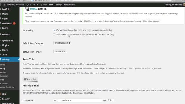Changing the Wordpress Settings - Setting Up Wordpress смотреть онлайн