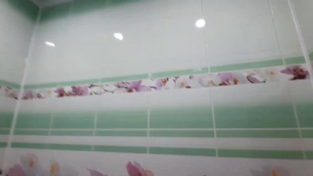 Ремонт туалета панелями пвх Новита (Альбина зеленый) смотреть онлайн