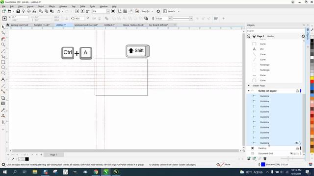 Corel Draw Tips & Tricks Remove Indexing or Guide Lines Part 2 Object Docker смотреть онлайн