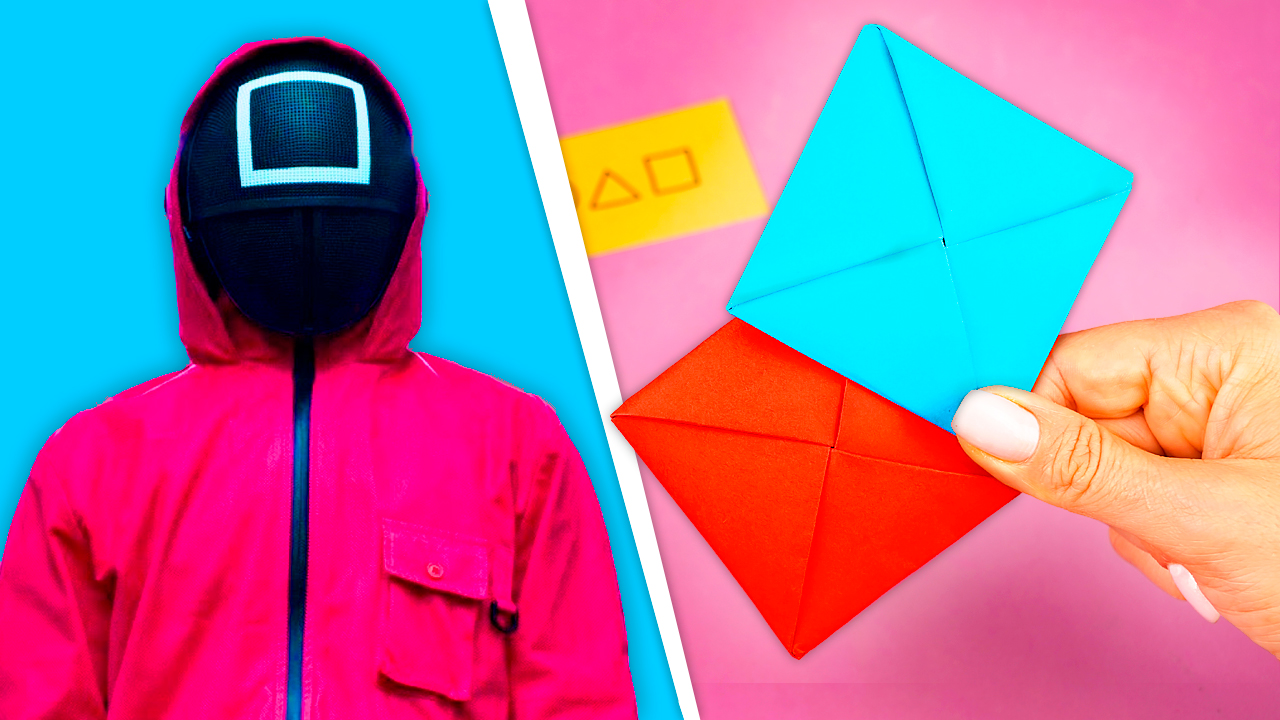 Игра в Кальмара Как сделать игру Ттакджи из бумаги Diy squid game. смотреть онлайн