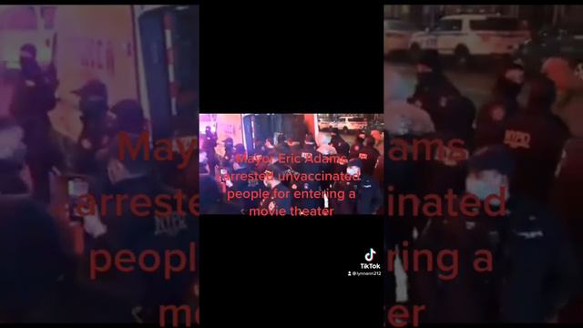 New York City Mayor Eric Adams arrested unvaccinated people for entering a movie theater смотреть онлайн