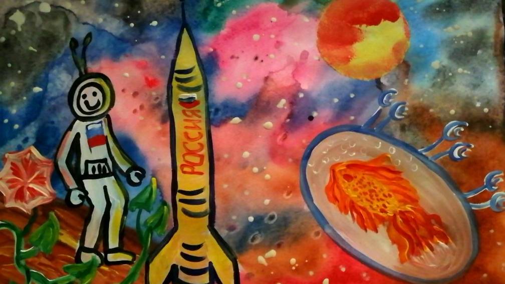 Как нарисовать космонавта на необитаемой планете. смотреть онлайн