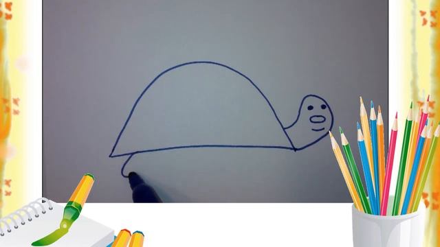 Рисование для малышей 3-4 лет  Давай нарисуем Черепашку