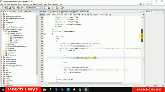 4. Hostel Management System in java - New Student Page (JFrame, Mysql Database, Netbeans IDE) смотреть онлайн