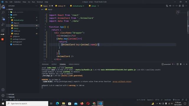 Array.prototype.map() expects a return value from arrow function array-callback-return смотреть онлайн