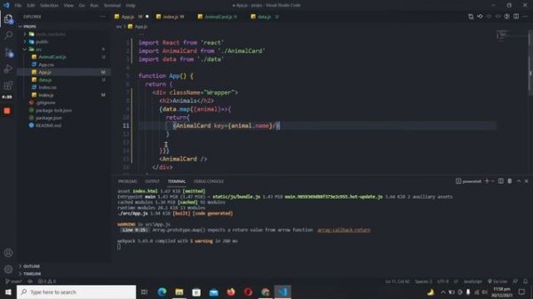 Array.prototype.map() expects a return value from arrow function  array-callback-return
