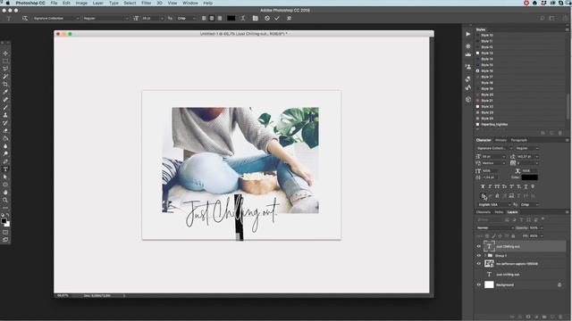 PHOTOSHOP CC - Using the Opentype features on Character Panel смотреть онлайн