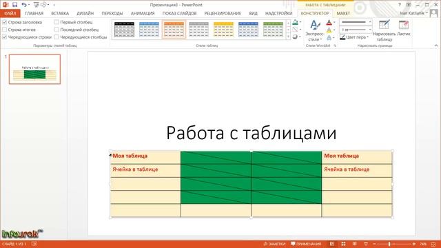 Работа с таблицами | Презентация просто #9 | Инфоурок смотреть онлайн