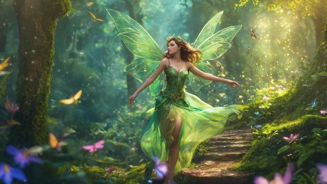 Лес фей и сны бабочек _ Побег в далекие страны _ Расслабляющая волшебная музыка смотреть онлайн