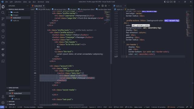Responsive Profile Page Using HTML and CSS | CSS-only смотреть онлайн